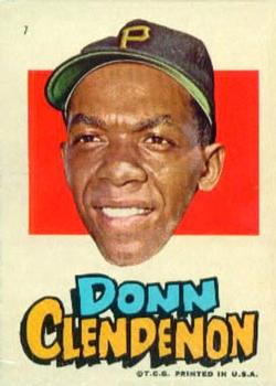 1967 Topps Stickers Pittsburgh Pirates #7 Donn Clendenon Front