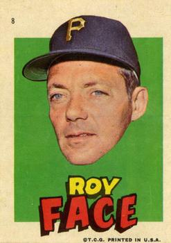 1967 Topps Stickers Pittsburgh Pirates #8 Roy Face Front