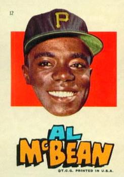 1967 Topps Stickers Pittsburgh Pirates #12 Al McBean Front