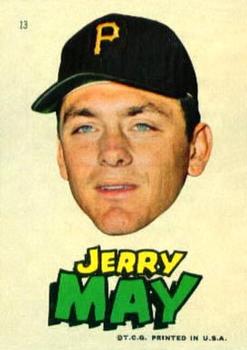1967 Topps Stickers Pittsburgh Pirates #13 Jerry May Front