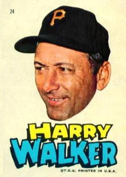 1967 Topps Stickers Pittsburgh Pirates #24 Harry Walker Front
