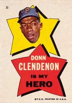 1967 Topps Stickers Pittsburgh Pirates #30 Donn Clendenon is my Hero Front