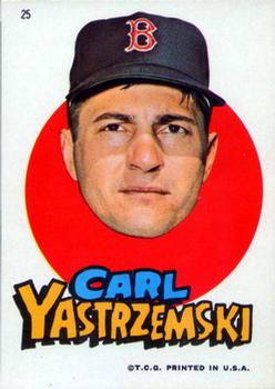 1967 Topps Stickers Boston Red Sox #25 Carl Yastrzemski Front