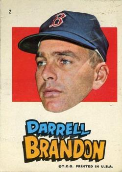 1967 Topps Stickers Boston Red Sox #2 Darrell Brandon Front