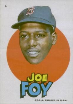 1967 Topps Stickers Boston Red Sox #6 Joe Foy Front