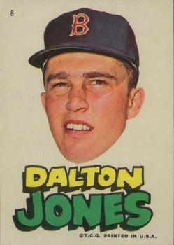 1967 Topps Stickers Boston Red Sox #8 Dalton Jones Front