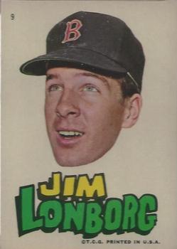 1967 Topps Stickers Boston Red Sox #9 Jim Lonborg Front