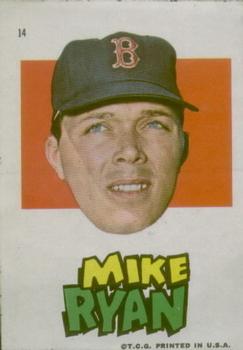 1967 Topps Stickers Boston Red Sox #14 Mike Ryan Front