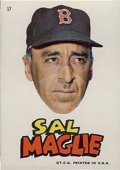 1967 Topps Stickers Boston Red Sox #17 Sal Maglie Front