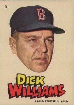 1967 Topps Stickers Boston Red Sox #26 Dick Williams Front