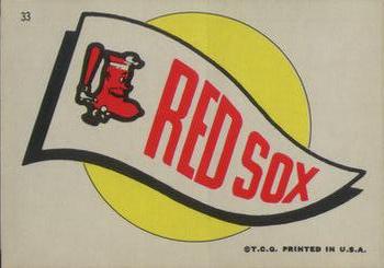 1967 Topps Stickers Boston Red Sox #33 Red Sox Pennant Front