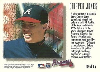 1996 Fleer - Rookie Sensations #10 Chipper Jones Back