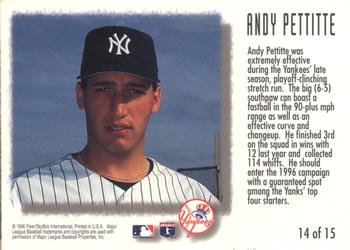 1996 Fleer - Rookie Sensations #14 Andy Pettitte Back