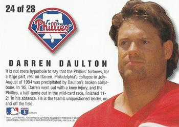 1996 Fleer - Team Leaders #24 Darren Daulton Back