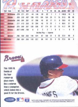 1996 Fleer Update #U228 Chipper Jones Back