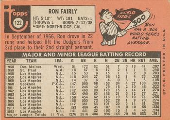 1969 Topps #122 Ron Fairly Back
