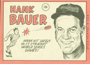 1969 Topps #124 Hank Bauer Back