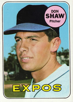 1969 Topps #183 Don Shaw Front