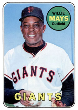1969 Topps #190 Willie Mays Front