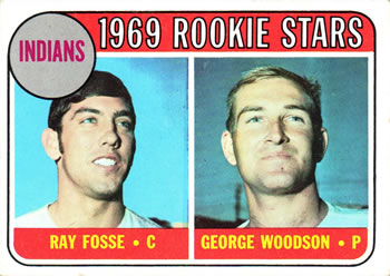 1969 Topps #244 Indians 1969 Rookie Stars (Ray Fosse / George Woodson) Front