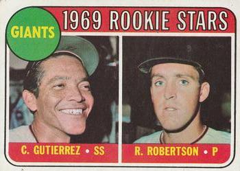 1969 Topps #16 Giants 1969 Rookie Stars (Cesar Gutierrez / Rich Robertson) Front