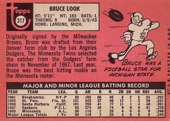 1969 Topps #317 Bruce Look Back