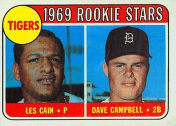 1969 Topps #324 Tigers 1969 Rookie Stars (Les Cain / Dave Campbell) Front