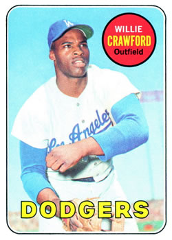 1969 Topps #327 Willie Crawford Front