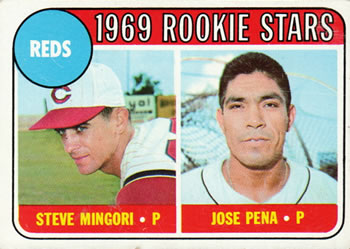 1969 Topps #339 Reds 1969 Rookie Stars (Steve Mingori / Jose Pena) Front
