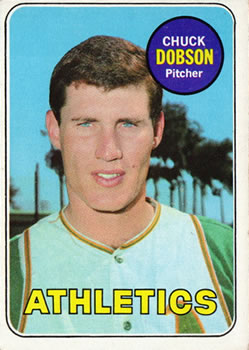 1969 Topps #397 Chuck Dobson Front