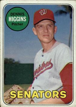 1969 Topps #441 Dennis Higgins Front