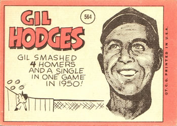 1969 Topps #564 Gil Hodges Back