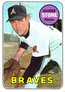 1969 Topps #627 George Stone Front