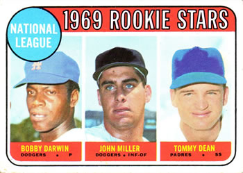 1969 Topps #641 National League 1969 Rookie Stars (Bobby Darwin / John Miller / Tommy Dean) Front