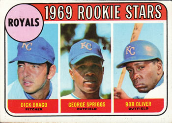 1969 Topps #662 Royals 1969 Rookie Stars (Dick Drago / George Spriggs / Bob Oliver) Front