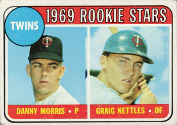 1969 Topps #99 Twins 1969 Rookie Stars (Danny Morris / Graig Nettles) Front