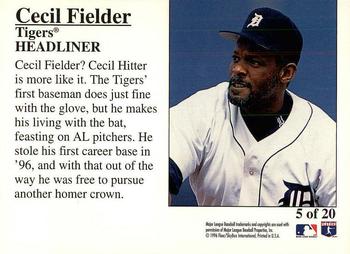1996 Fleer Update - Headliners #5 Cecil Fielder Back