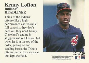 1996 Fleer Update - Headliners #12 Kenny Lofton Back