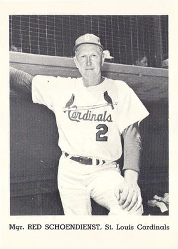 1965 Jay Publishing St. Louis Cardinals #NNO Red Schoendienst Front
