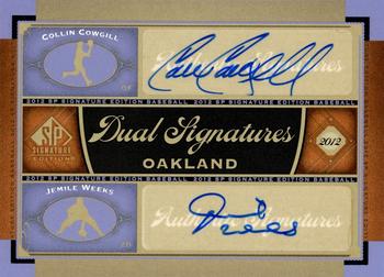 2012 SP Signature Edition - Dual Signatures #OAK15 Collin Cowgill / Jemile Weeks Front