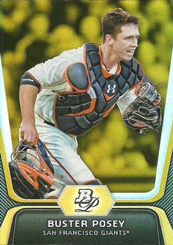2012 Bowman Platinum - Gold #57 Buster Posey Front