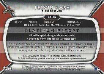 2012 Bowman Platinum - Prospect Autographs #AP-TN Telvin Nash Back