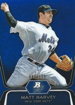 2012 Bowman Platinum - Prospects Blue Refractors #BPP18 Matt Harvey Front