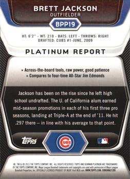 2012 Bowman Platinum - Prospects X-Fractors #BPP19 Brett Jackson Back