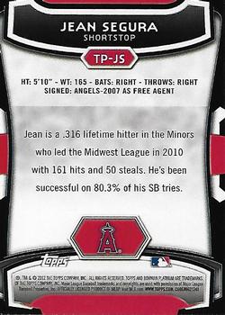 2012 Bowman Platinum - Top Prospects #TP-JS Jean Segura Back