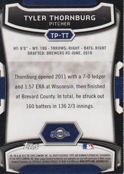 2012 Bowman Platinum - Top Prospects #TP-TT Tyler Thornburg Back
