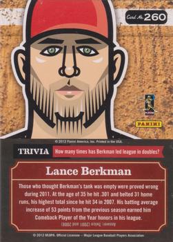 2012 Panini Triple Play #260 Lance Berkman Back