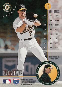 1996 Leaf #15 Mark McGwire Back