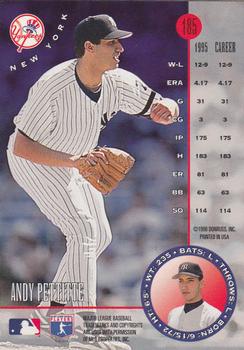 1996 Leaf #185 Andy Pettitte Back