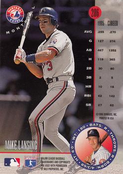 1996 Leaf #206 Mike Lansing Back